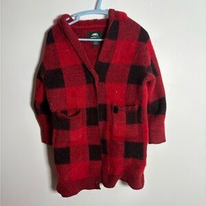 Roots Kids Red and Black Checkered Jacket